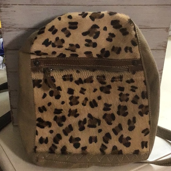 Myra Bag Bags Myra Bag Back Pack Leopard Cheetah Print And Canvas